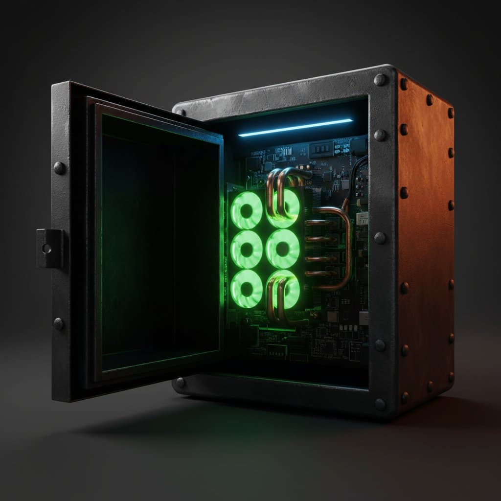 Server rack with GPUs for local LLM inference in an enterprise data center